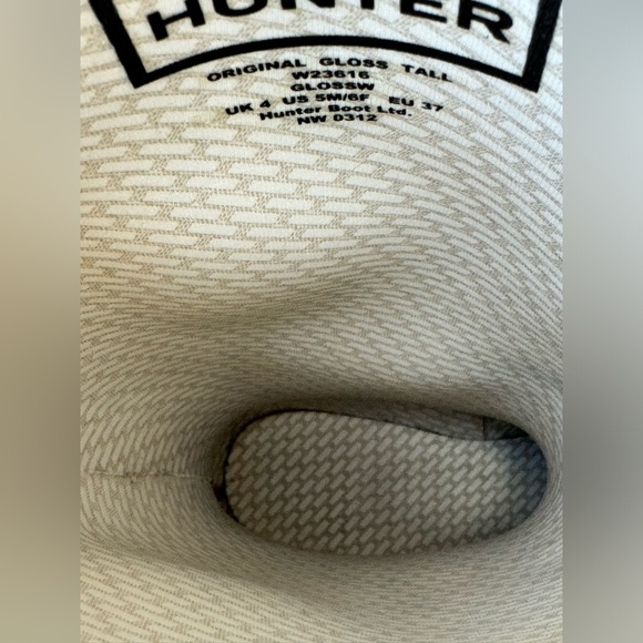 Hunter Original Tall Black Gloss Rubber Rain Boots size 6 - Picture 10 of 10